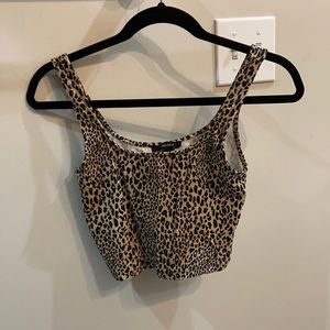 forever 21 cheetah crop top